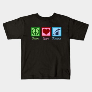 Peace Love Finance Kids T-Shirt